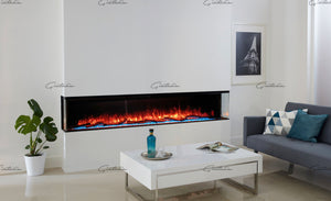 Luvelle 3D Panoramic Electric Fire 50 Inch 1/2/3 Sided Media Wall Electric Fire Insert