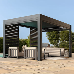 Eden Pergola Aluminium Square 40x40 - Frame Only - Grey