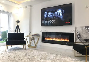 Aurora 78 Inch Media Wall Electric Fire Insert