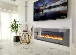 Aurora 60 Inch Media Wall Electric Fire Insert