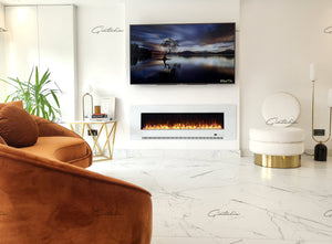 Aurora 78 Inch Media Wall Electric Fire Insert