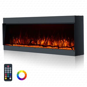 Clarendon Borderless Full Glass Media Wall Electric Fire Insert