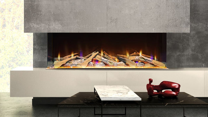 Celsi Electriflame VR 1100 Built In 3-2-1 Sided Glass Electric Fire