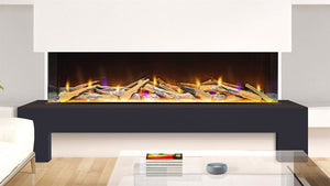 Celsi Electriflame VR 1400 Built In 3-2-1 Sided Glass Electric Fire - ExpertFires