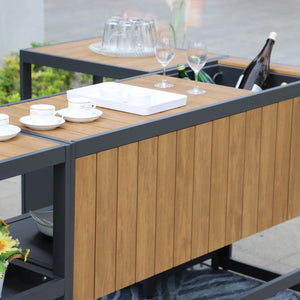 Maze Outdoor Kitchen Bar Unit - Grey