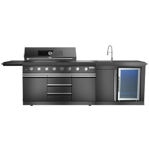 Maze Linear Outdoor Kitchen With Sink & Single Fridge