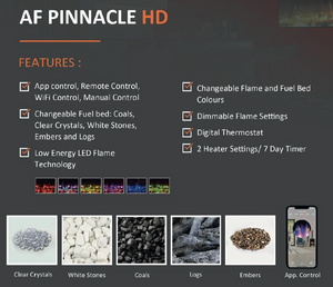 Advanced Fires 600mm Pinnacle HD Frameless Electric Fire
