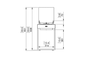 EcoSmart Fire - Free standing - Pop 3T