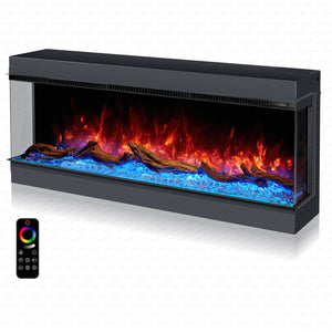 Cullinan 3D Panoramic 1-2-3 Sided Media Wall Electric Fire Insert