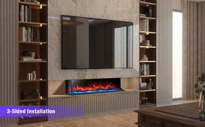 Cullinan 3D Panoramic 1-2-3 Sided Media Wall Electric Fire Insert