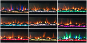 Aurora 60 Inch Media Wall Electric Fire Insert