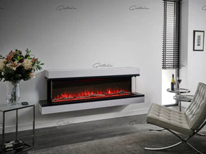 Luvelle 3D Panoramic Electric Fire 50 Inch 1/2/3 Sided Media Wall Electric Fire Insert