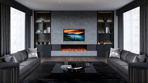 Advanced Fires Landscape Media Wall Electric Fire