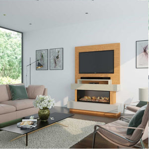 OER Tivoli Media Wall with Electric Fireplace