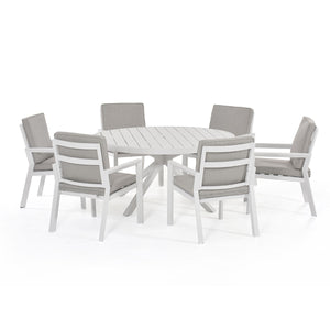 Maze New York 6 Seat Round Dining Set