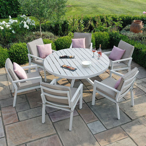 Maze New York 6 Seat Round Dining Set