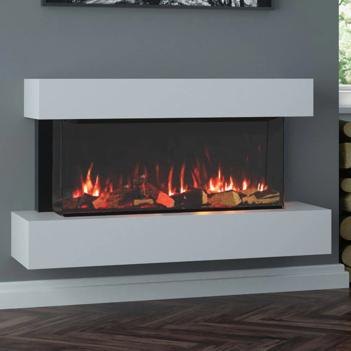 OER Alpine Wall-Hung Electric Fireplace Suite