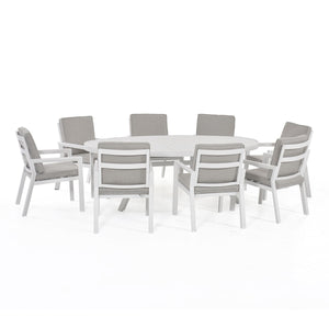 Maze New York 8 Seat Oval Dining Set