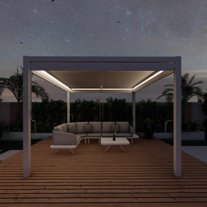 Maze - Como 3m x 3m Aluminium Metal Outdoor Garden Pergola