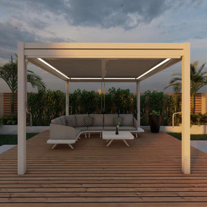 Maze - Como 3m x 3m Aluminium Metal Outdoor Garden Pergola