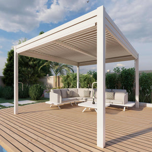 Maze - Como 3m x 3m Aluminium Metal Outdoor Garden Pergola