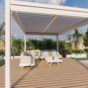 Maze Pergola Aluminium Rectangular 30x40 with 4 Drop Sides