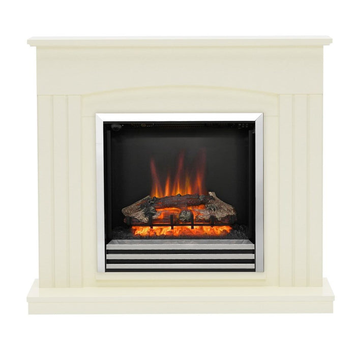 Be Modern Linmere Electric Fireplace in Almond Stone