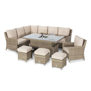 Maze Winchester Corner Dining Set with Armchair,  Ice Bucket and Rising Table