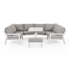 Maze New York U-Shaped Sofa Set with Rising Table (130 x 75cm table)