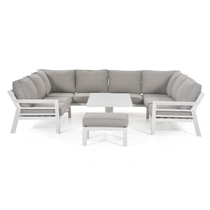 Maze New York U-Shaped Sofa Set with Rising Table (130 x 75cm table)