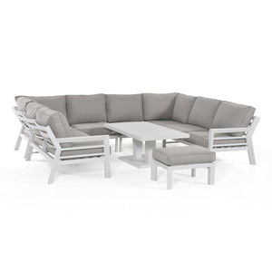 Maze New York U-Shaped Sofa Set with Rising Table (130 x 75cm table)