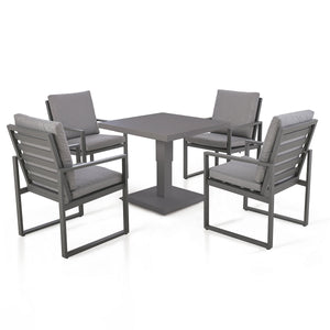 Maze Amalfi 4 Seat Square Dining Set with Rising Table