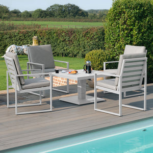 Maze Amalfi 4 Seat Square Dining Set with Rising Table