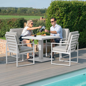 Maze Amalfi 4 Seat Square Dining Set with Rising Table