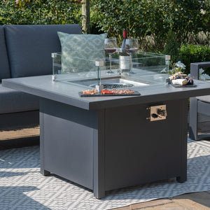 Maze New York U-Shaped Sofa Set with Firepit Table