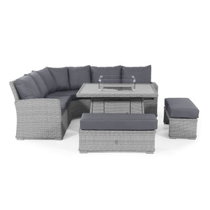 Maze Ascot Deluxe Corner Dining Set with Fire Pit