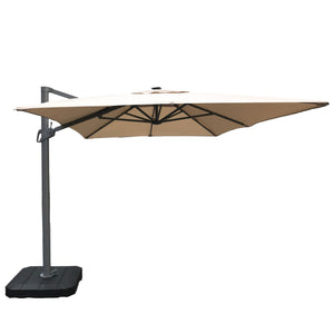 Maze Atlas Cantilever Parasol 2.4m x 3.3m Rectangular - With LED Lights & Cover