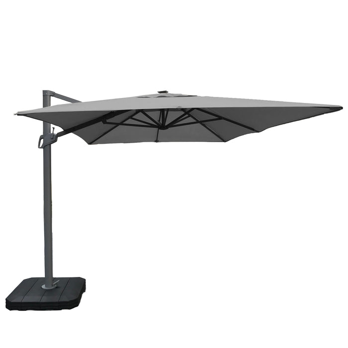 Maze Atlas Cantilever Parasol 2.4m x 3.3m Rectangular - With LED Lights & Cover