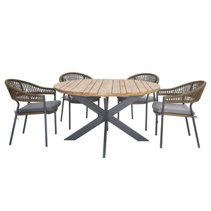 Maze Bali 4 Seat Round Dining Set