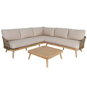 Maze Bali Wooden Platform Corner Sofa Set