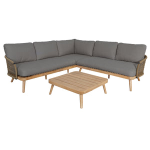 Maze Bali Wooden Platform Corner Sofa Set