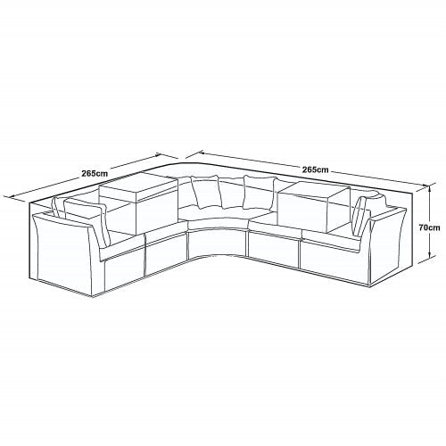 Maze Outdoor Cover for Curved Corner Group