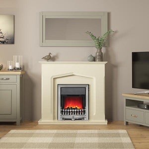 Be Modern Bramwell Electric Fireplace in Marfil marble effect - ExpertFires