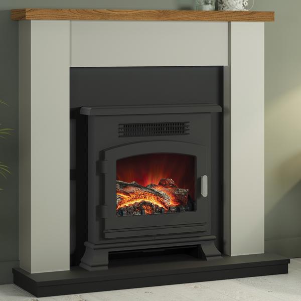 Be Modern Ravensdale Electric Fireplace in Stone Finish