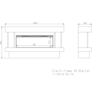 Celsi Electriflame VR Orbital 1000 Illumia Electric Fireplace Suite - ExpertFires