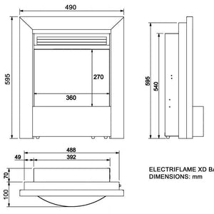 Celsi Electriflame XD Bauhaus 16 inch Electric Fire - ExpertFires