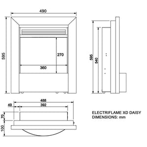 Celsi Electriflame XD Daisy 16 inch Electric Fire - ExpertFires