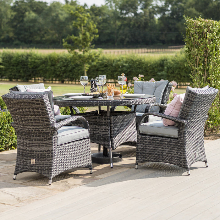 Maze Texas 4 Seat Round Dining Set