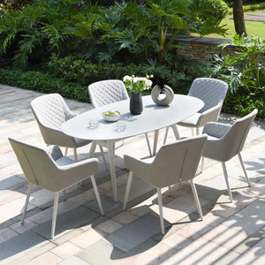 Maze Zest 6 Seat Oval Dining Set