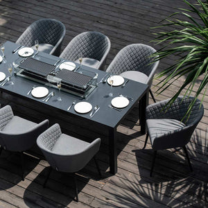 Maze Ambition 8 Seat Rectangular Fire Pit Dining Set